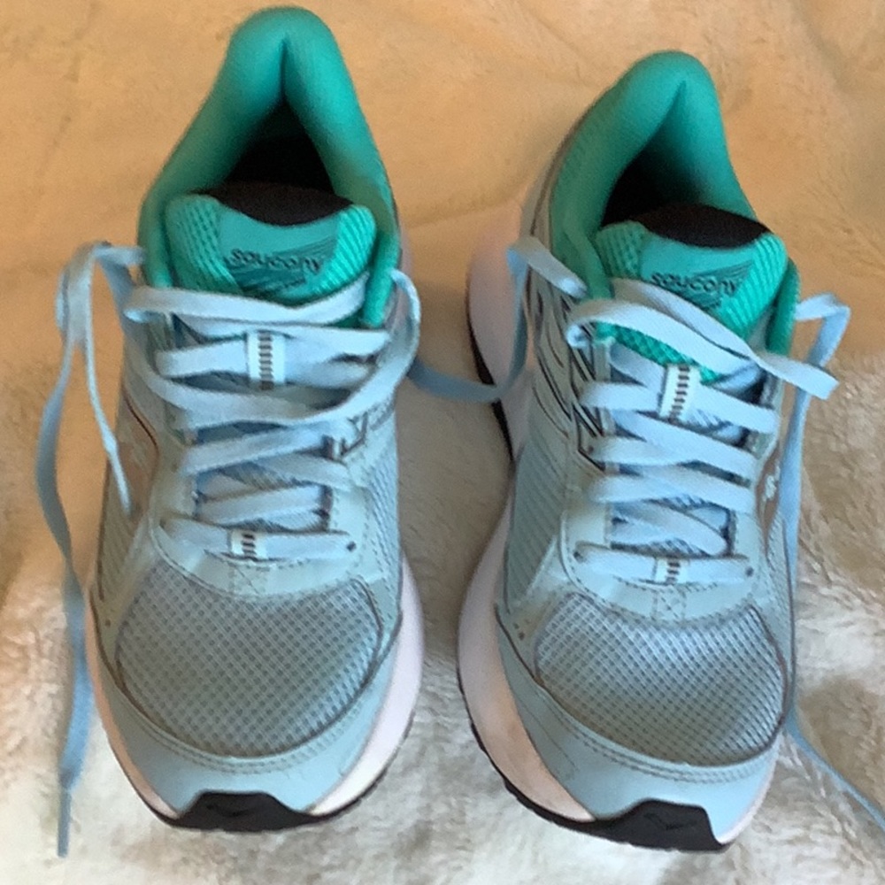 Saucony Cohesion 14 Women's Blue Cushioned Running Shoes Size 7.5